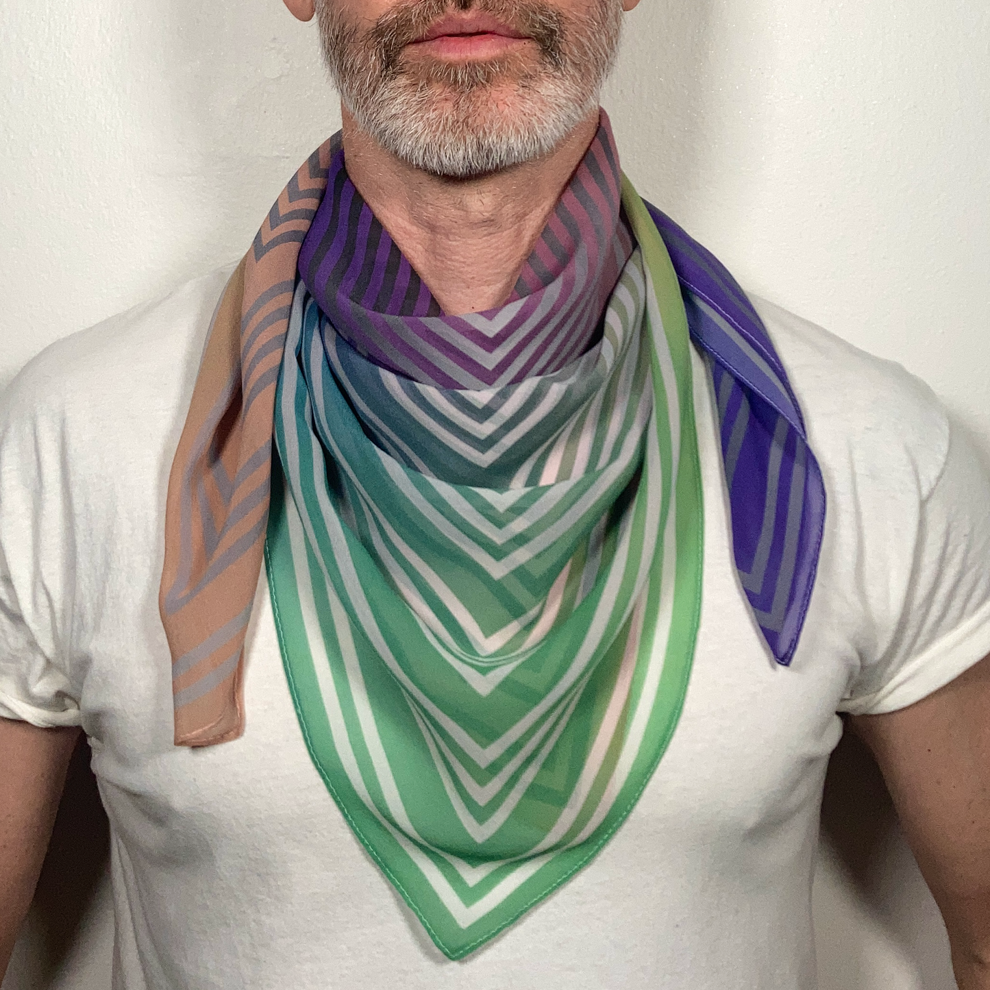 Ziggurat - Sheer Silk Scarf