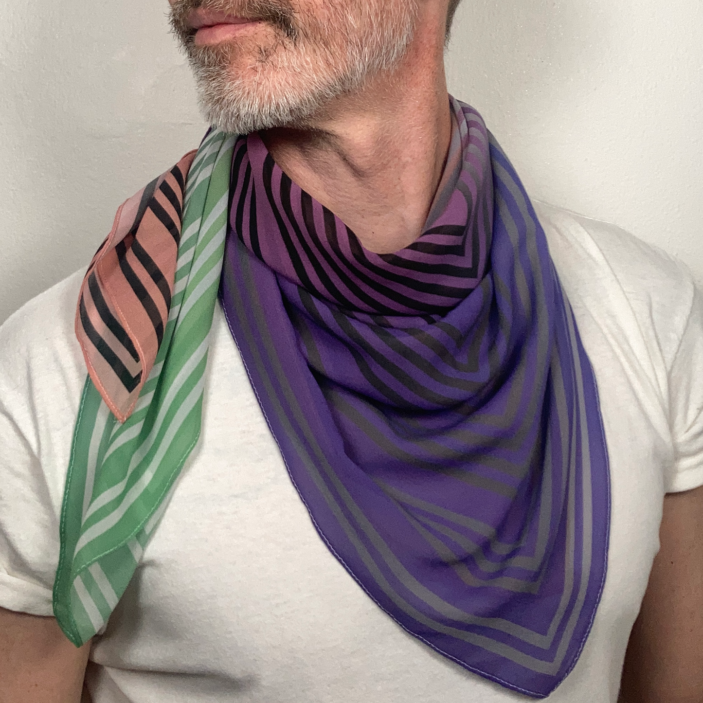 Ziggurat - Sheer Silk Scarf