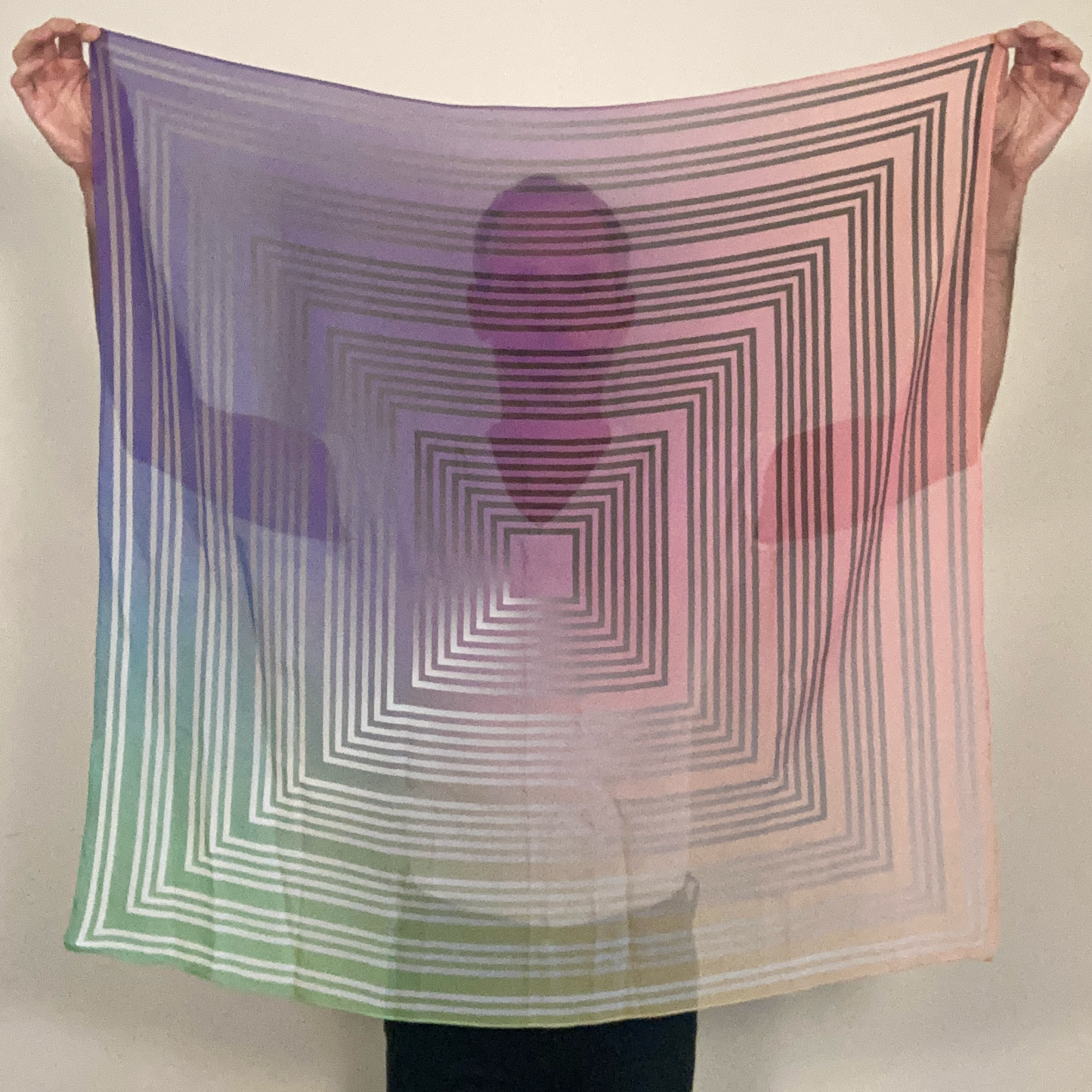 Ziggurat - Sheer Silk Scarf